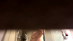 Peeking at my sexy showering stepmother