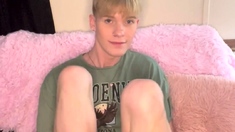 Hot gay twink dick masturbation video