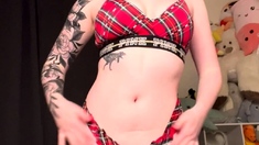 Amateur blondie solo anal masturbation