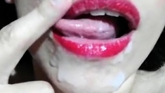 Great amateur video of Brunette POV oral sex