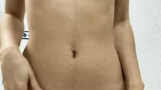 Small Tit Brunette Tattooed Teen Girlfriend Caught In Shower