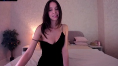 Amateur webcam babe showing her sexual goods