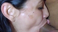 Brunette hookup amateur blowjob and dirtytalk sexdate