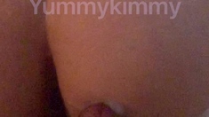 Glam blonde ass cumshot after hardcore anal
