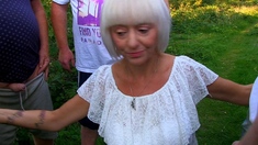 POV blowjob for big cock from blonde MILF