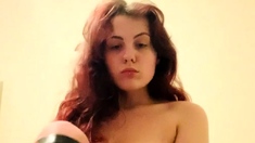 Great Big Boobs On Masturbating Redhead