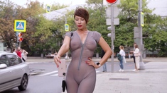 Amateur young brunette enjoys dildo on solo masturbation