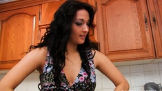 Amateur striptease and Solo masturbation