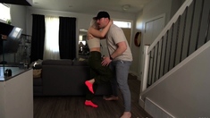Naughty blonde enjoys some BDSM spanking