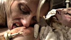 Threesome bdsm fetish sex and deepthroat