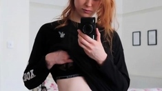 Sincere Sweating natural tits Imogen Lucie tits pic