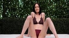 Sexy Brunette Teen Outdoor Masturbation