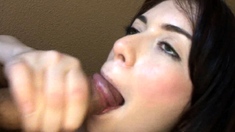 Close up fuck girl in big cock