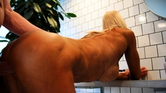 Blonde Laura Crystal with big boobs