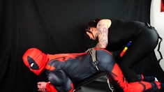 Femdom fetish mistresses fuck bdsm loser with strapon
