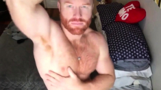 Ginger Hunk Seth Forena Bed Jerks his Cock Until He Cums