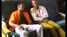Gay homies chill in their crib and get to know each other better