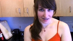 Pov teen amateur slut in hardcore cock suck and fuck action