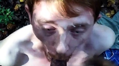 Facial and bj in the woods