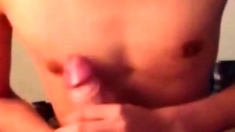 Nice Helping Hands Twink Jack-off Makes His Cum Erupt