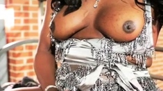 Big tits and big black thick ass ebony getting it